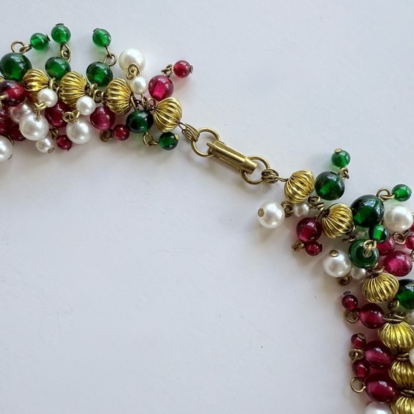 Vintage Chanel Mughal Style Glass Necklace, Circa 1930-1960s Attr Maison Gripoix - Picture 10 of 16